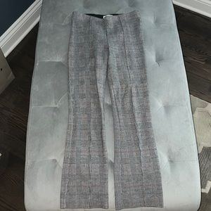 Anthropologie - High Rise Crop Flare Plaid Trouser Pant